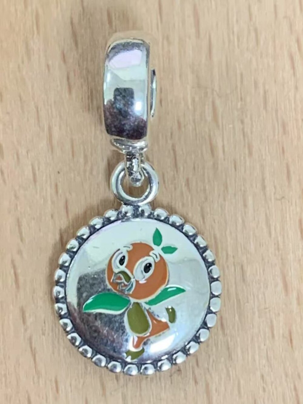Pandora Walt Disney World Flower Garden Festival Orange Bird Charm, S925 Silver